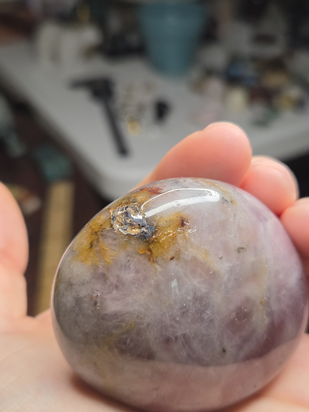 Pink Tourmaline Palmstone - Picture 8 of 16